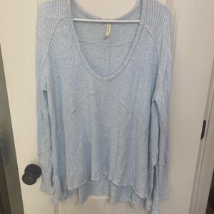 Free People Waffle Knit Top